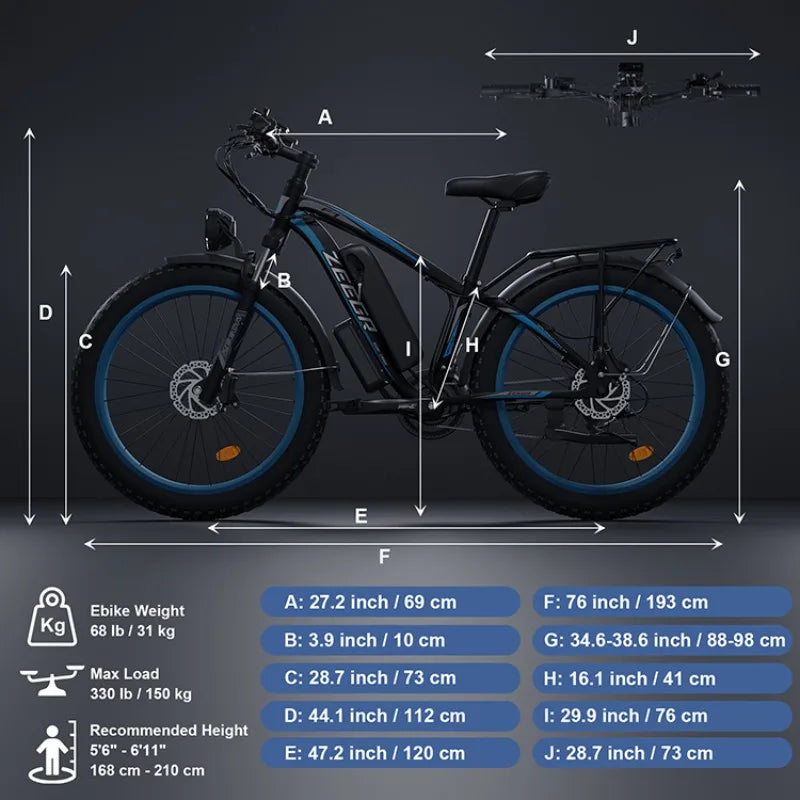 Factory direct sales 1000w 48v electric bicycle electric mountain fat bicycle adult electric bicycle