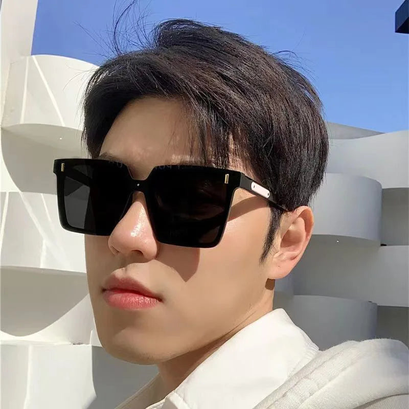 Square sunglasses for men's driving, UV resistant sunglasses for women's high-end sunglasses