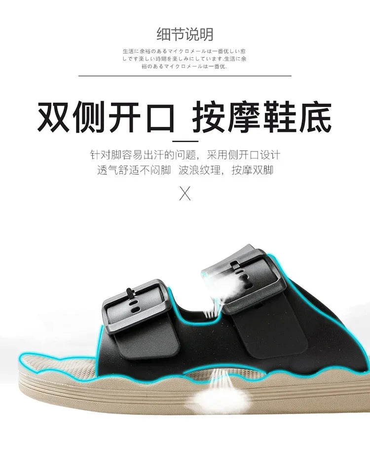 Slippers for Men In Summer Outdoor Wear Home Use Couples Indoor Soft Soles Bathrooms Non-skid Extra Large 4849 Sandals Slippers