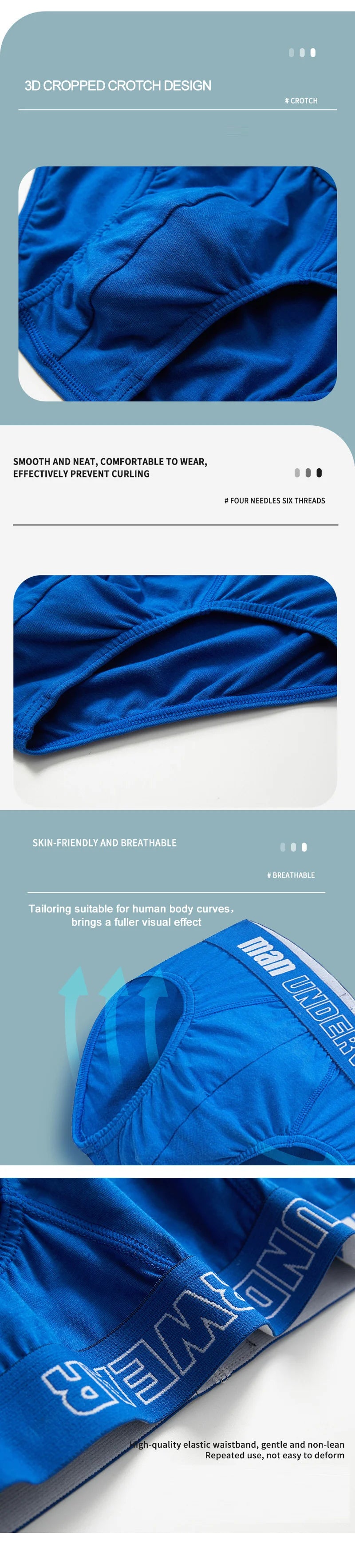 Cotton Briefs Mens Comfortable Underpants Man Underwear M L Size Sexy Man Boxers Breathable Underwear