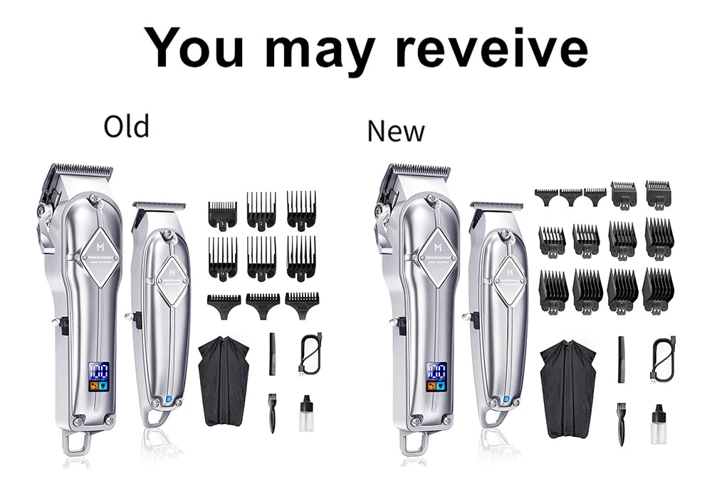 Limural Hair Clippers for Men Professional Hair Cutting Kit Beard Trimmer Barbers Cordless Close Cutting T-Blade Trimmer Kit