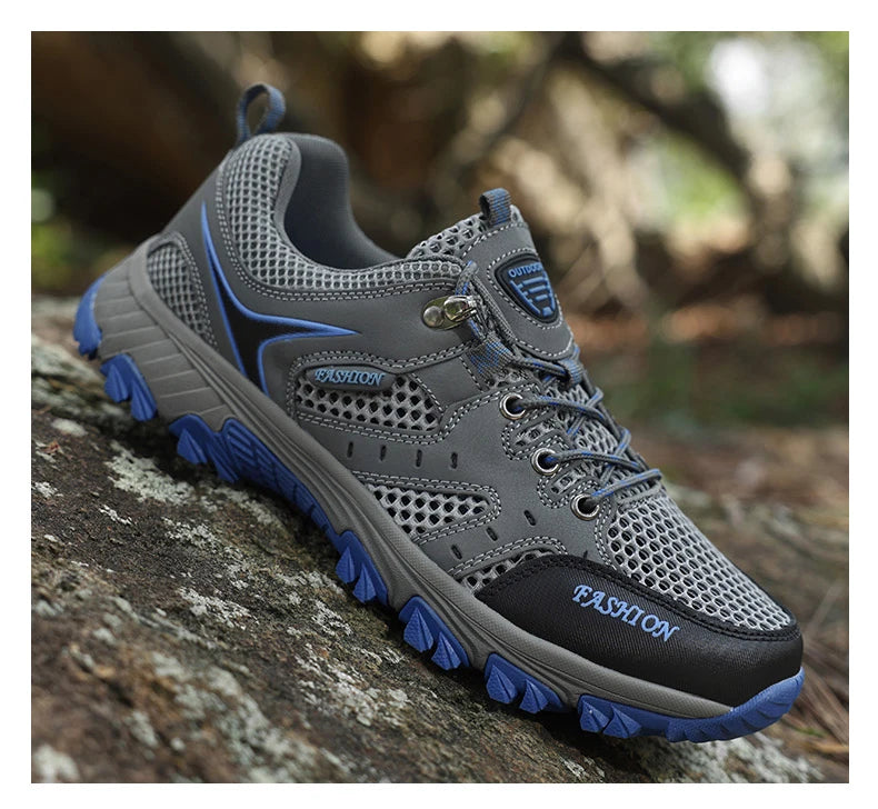 2025 Hiking Shoes for Men Non-slip Trekking Sneaker Spring Summer Breathable Rock Climbing Shoes Men Sport Outdoor Sneakers Man