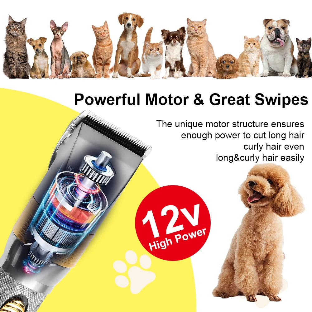 Hair Clippers for Dogs Powerful Pet Clippers Electric Grooming Trimmer Pets Haircut Shaver