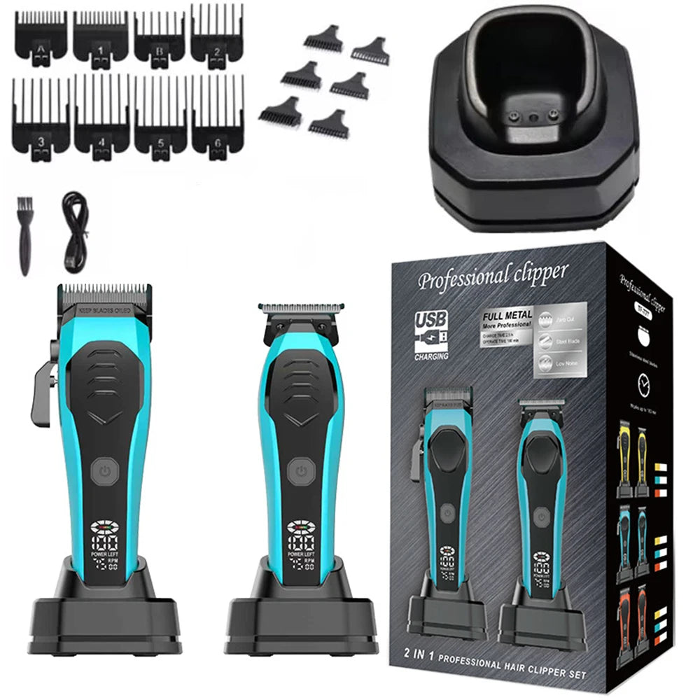 Professional Cordless Hair Clippers for Men, Rechargeable Barber Clippers With Base, Lithium-ion Battery Hair Cutting Machine