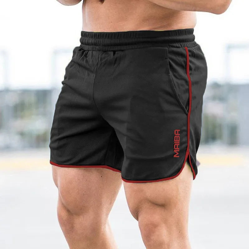Shorts  New Fitness Breathable Sports Shorts Running Quick Dry Pants Summer Slim Training Quarter Pants 2023