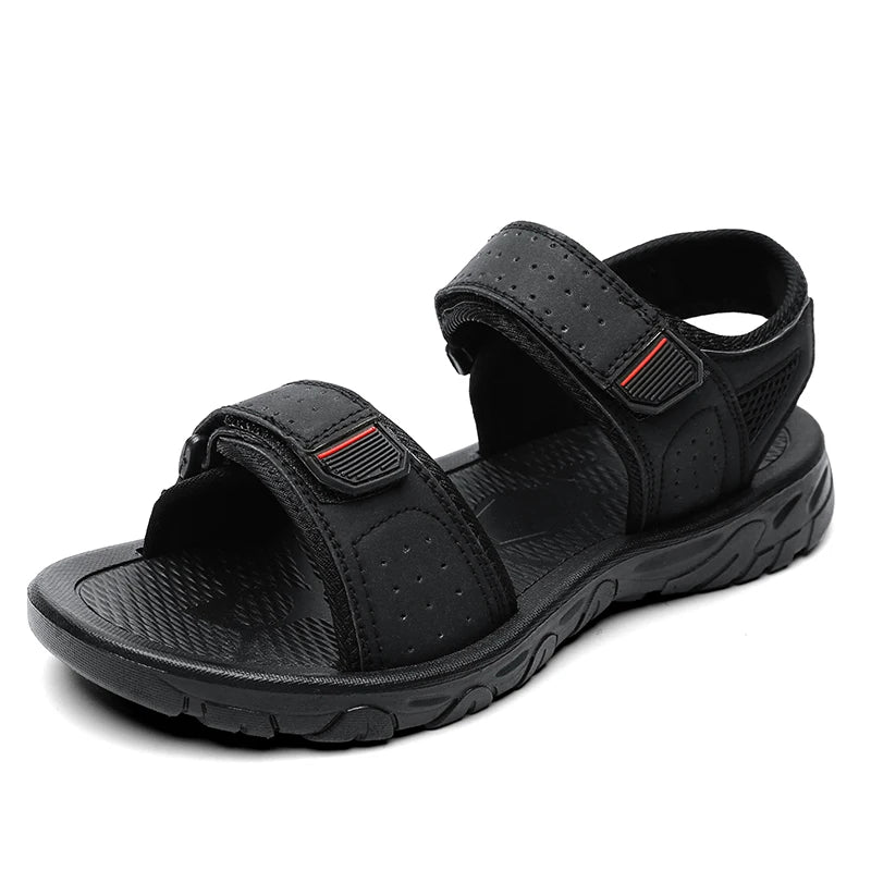 Brand Classic Mens Sandals Summer Genuine Leather Sandals Men Outdoor Casual Lightweight Sandal Fashion Men Sneakers Size 39-47