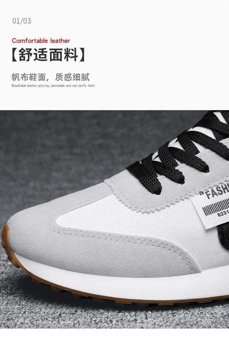 Sneakers Brand Men Shoes for Men Autumn Light Lace-up Sports Shoes Outdoor Leather Casual Shoes Man Running Shoe Tenis Masculino