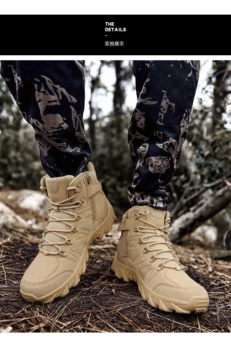 High Men´s Hiking Boots for Men Sneakers Deals Casual Male Shoes Sports and Leisure Outdoor Wear-resistant Non-slip Ankle Fabric