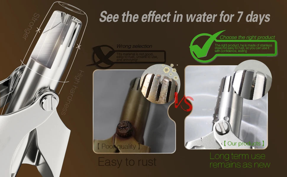 Ear and Nose Hair Trimmer Clipper Painless Hair Trimmer for Men Women Manual Trimmer with Waterproof Hand wash Easy Cleansing