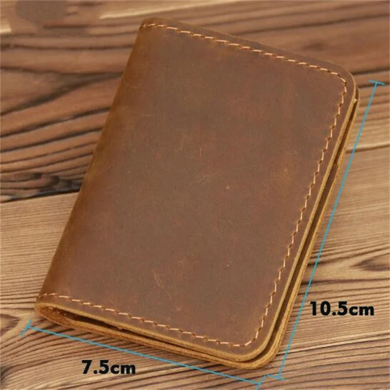 Men's Card Holder Wallet Leather Minimalist Small Thin Purse Slim Mini Credit Card Bank ID Card Holder Wallet