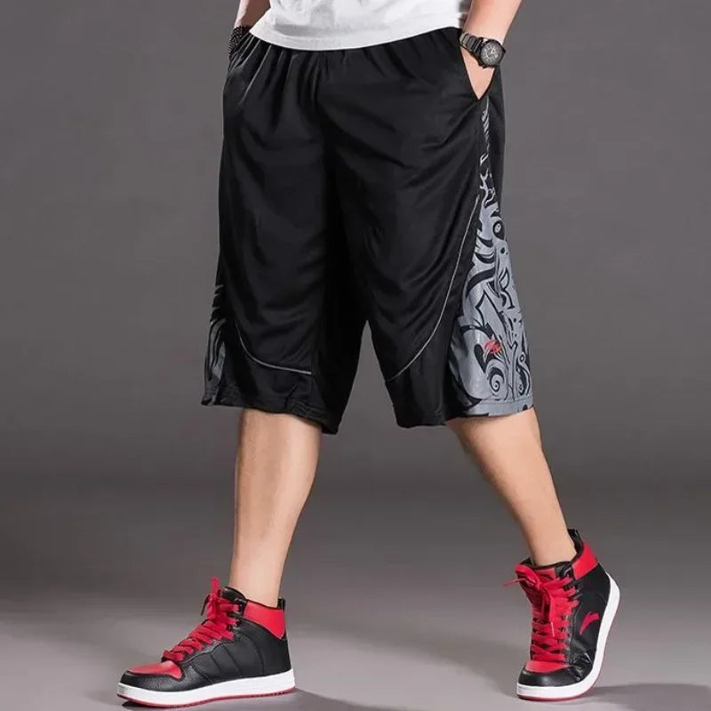Male Short Pants Basketball Long Quick Dry Men's Shorts Training Bermuda Essential Fashion With Korean Style Stylish Clothing