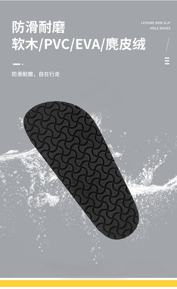 2025 Luxury Cork Slippers for Men Fashion Print Designer Slides Man Summer Mules Slippers Men Comfortable Brand Sandals Unisex