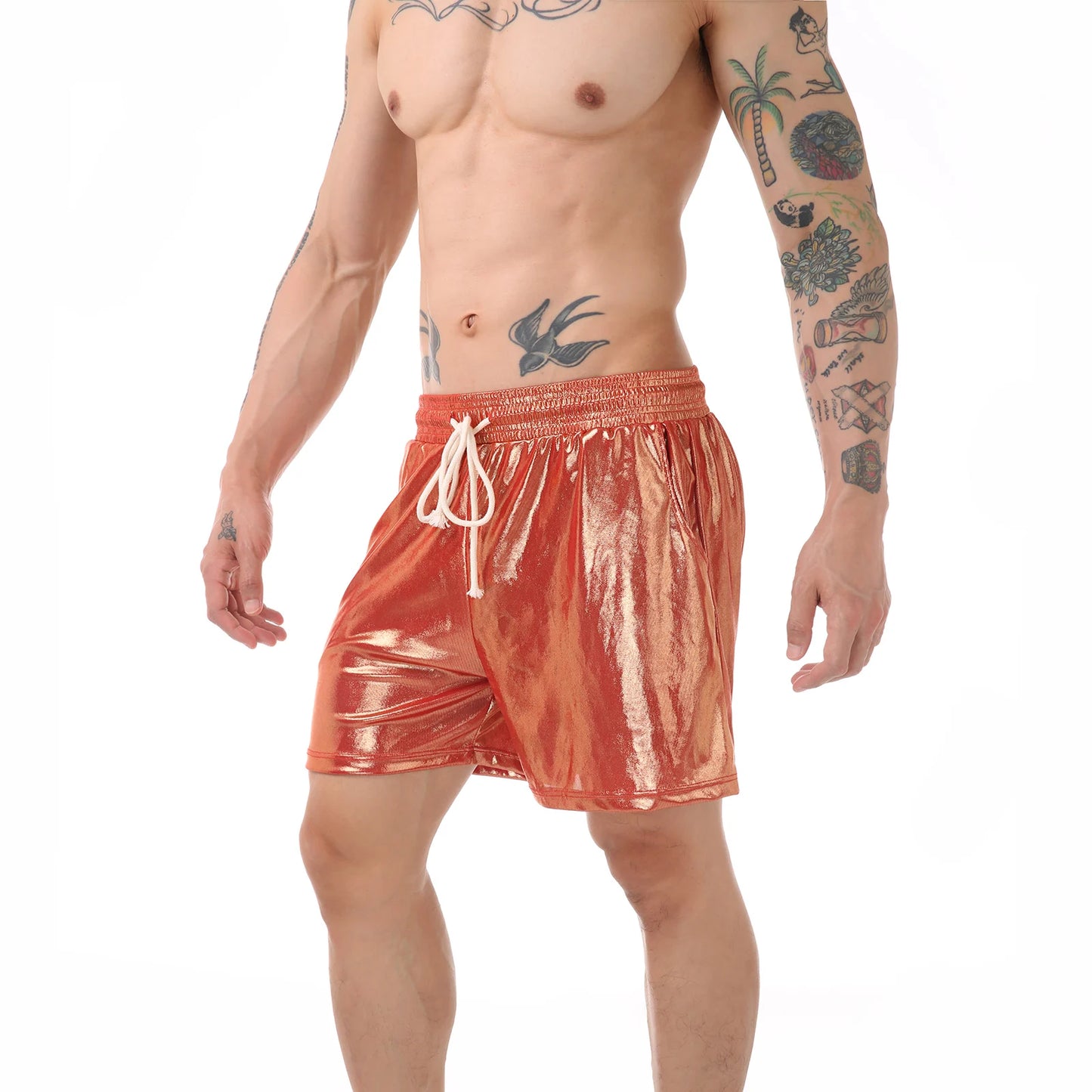 Casual Shorts Men's Running Sports Shorts Man Shiny Gym Fitness Basketbal Sportswear Ultra-thin Short Pants Jogging Sweatpants