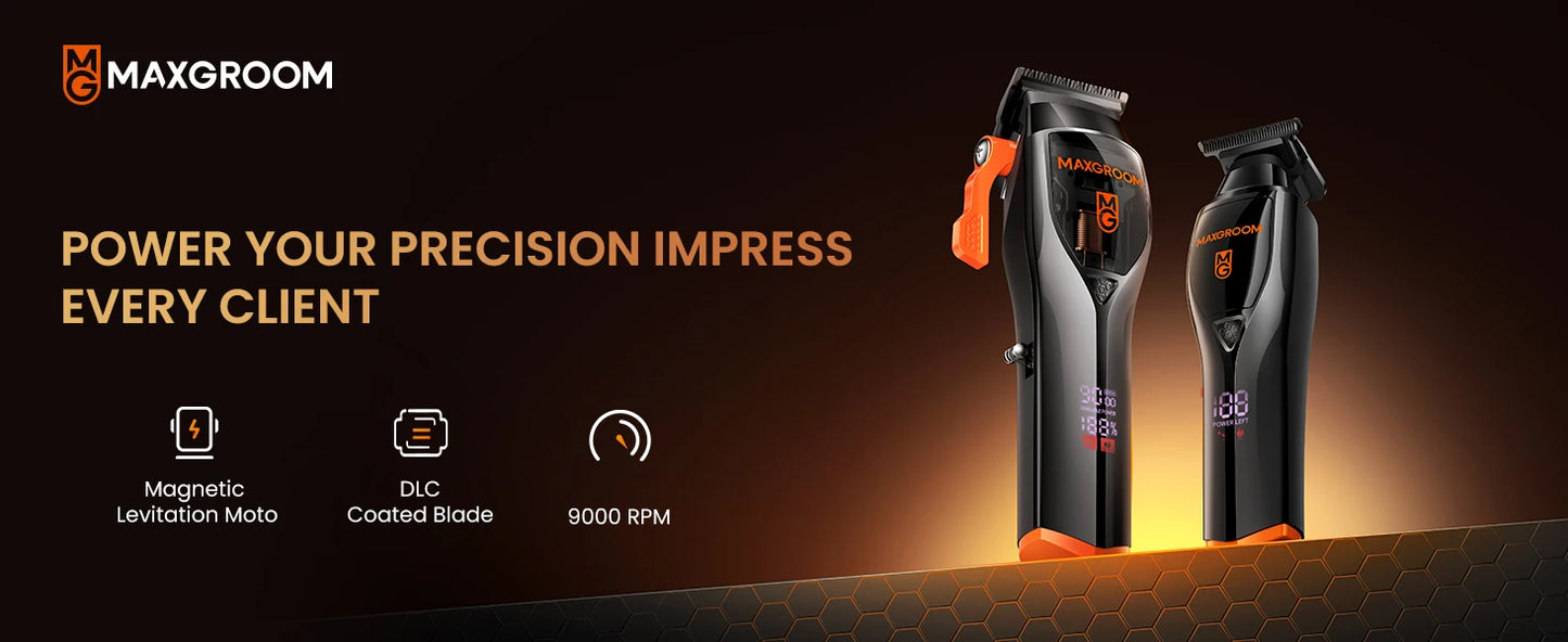 MAXGROOM Professional Hair Clippers&Trimmers Set for Men Premium Home Haircut Kit Cordless Hair Cutting Clippers and Trimmer Set