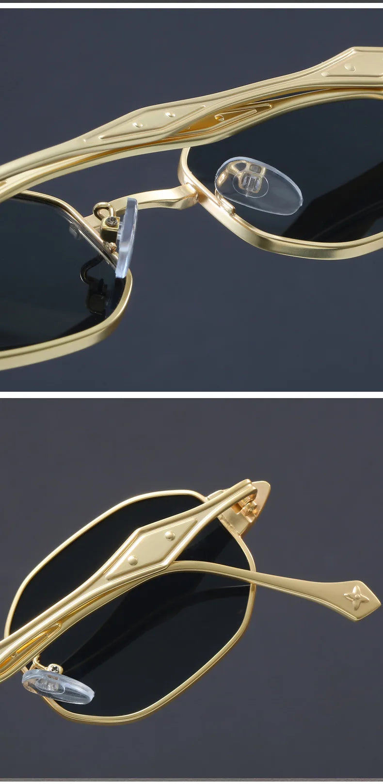 Narrow Sunglasses for Men Fashion Rectangle for Women Metal Decorative Glasses Trendy Luxury Brand Classic Sun Glasses New 2025