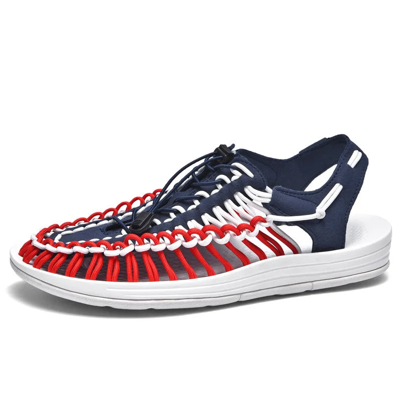 Men's Sandals Woven Casual Mens Beach Shoes 2025 New Comfortable Soft Men's Sandals Summer Casual Shoes for Men Sandalias Hombre