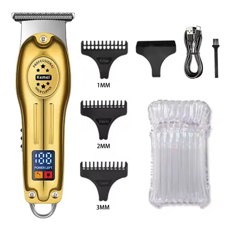 Kemei KM-2628 KM-678 KM-2024 Professional Electric Hair Clippers Beard Clipper Rechargeable Men's Shaver Hair Trimmer Kit