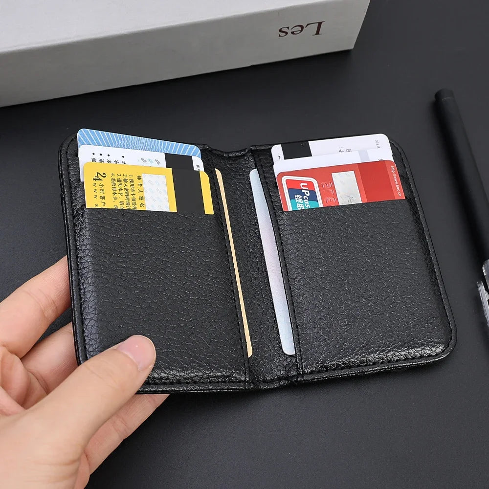Portable Super Slim Soft Wallet PU Leather Mini Credit Card Wallet Purse Card Holders Men Wallet Thin Small Short Wallets