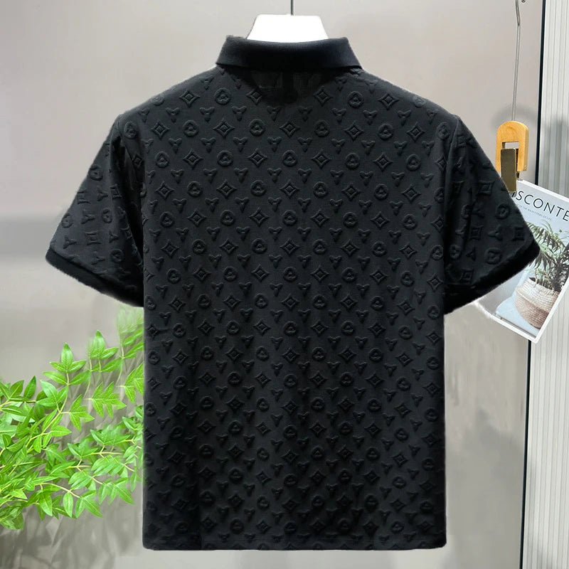 Best Polo Shirt Men 2025 Summer White Polo Shirt Luxury Breathable Solid Short Sleeve Office Business Casual Polo T shirt Men