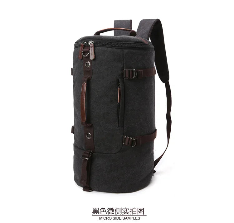 2025 Fashion Large Man Travel Bag Mountaineering Backpack Male Luggage Canvas Bucket Shoulder Army Bags For Boys Men Backpacks