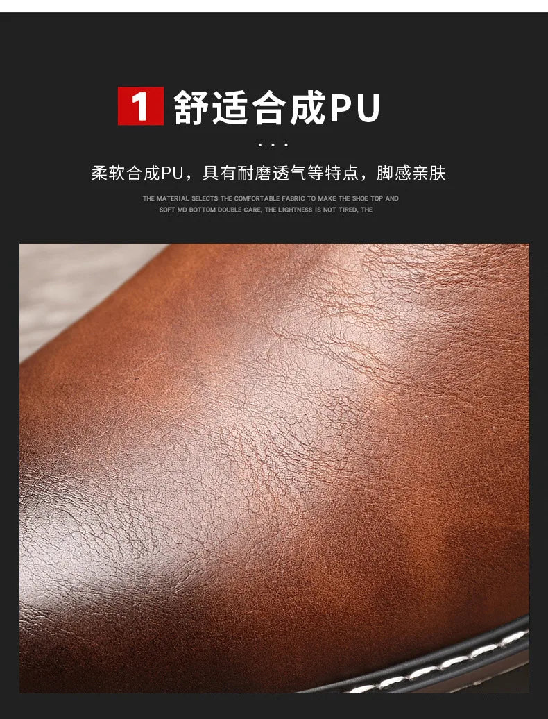 40~46 Men Chelsea Boots Brand Retro Comfortable 2024 Fashion Men Boots