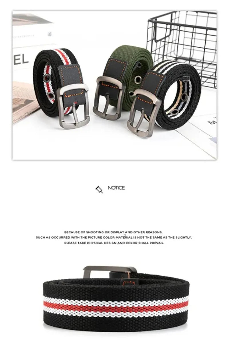 Canvas Belt Outdoor Tactical Belt Unisex High Quality Canvas Belts for Jeans Male Luxury Casual Straps Ceintures
