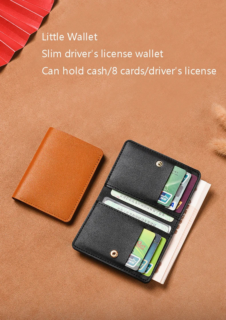 Classic Designer PU Leather Small Wallet for Men Short Simple Women's Purse Fashion Ultra Thin Credit Card Bag Coin Purse