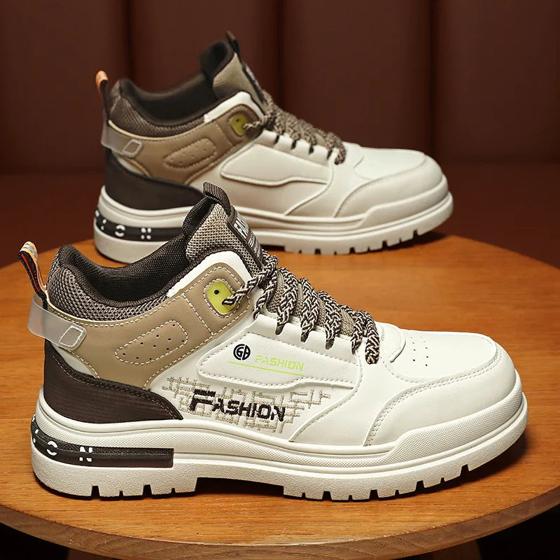 2025New Men High-top Casual Shoes Outdoor Comfort Sneakers Lightweight Man Running Sport Shoes Soft-soled Walking Zapatos Hombre