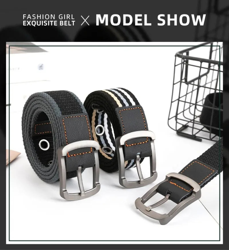 Canvas Belt Outdoor Tactical Belt Unisex High Quality Canvas Belts for Jeans Male Luxury Casual Straps Ceintures