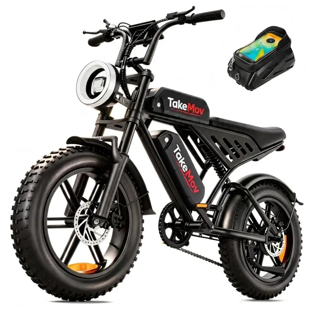 1500W 33MPH Electric Bike 60Miles NFC Password 48V15Ah UL2849 20" Fat Tire Full Suspension All-Terrain Custom