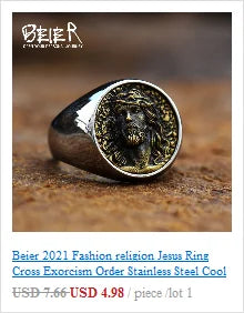 BEIER Vintage Man Boy Oval Tiger Eye Brown Stones Ring in Stainless Steel Jewelry Mens Accessories Anel Aneis BR8-699