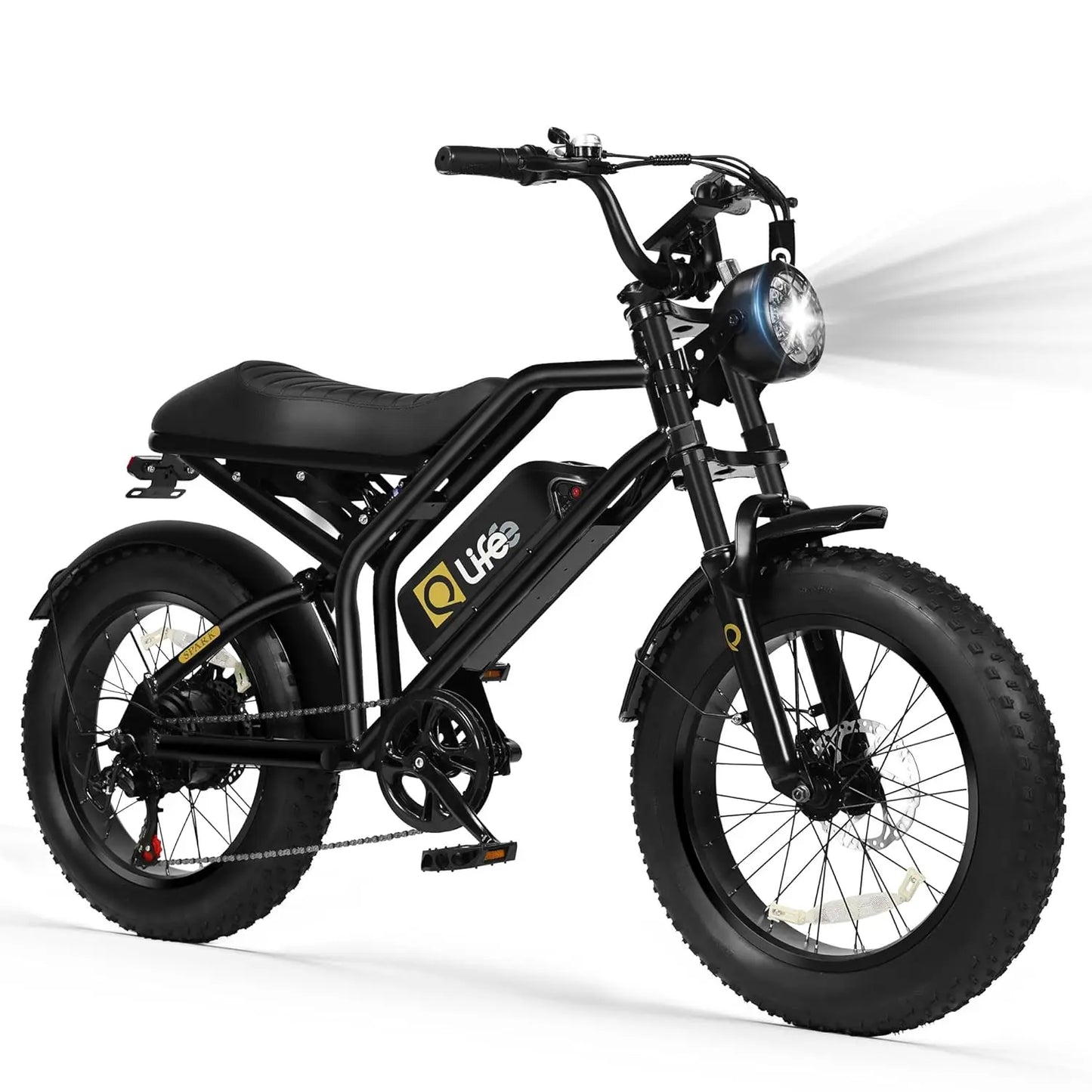 Electric Bike for Adults/Teens Spark-1500W Peak Motor 20" Fat Tires 28MPH(Unlock to 35MPH) Dirt Bike, 624-1248Wh, Customized