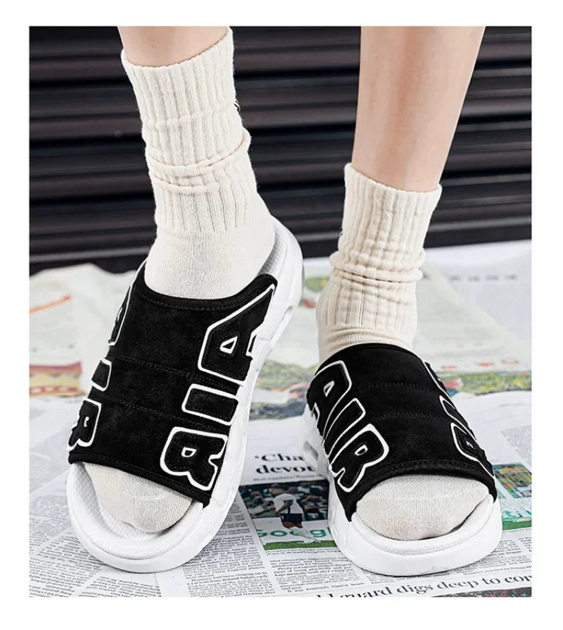 Men's Slippers Air Cushion Design Sandals Summer New PVC Soft Non-slip Men's Sports Slippers for Men Flip Flops Sandalias Hombre