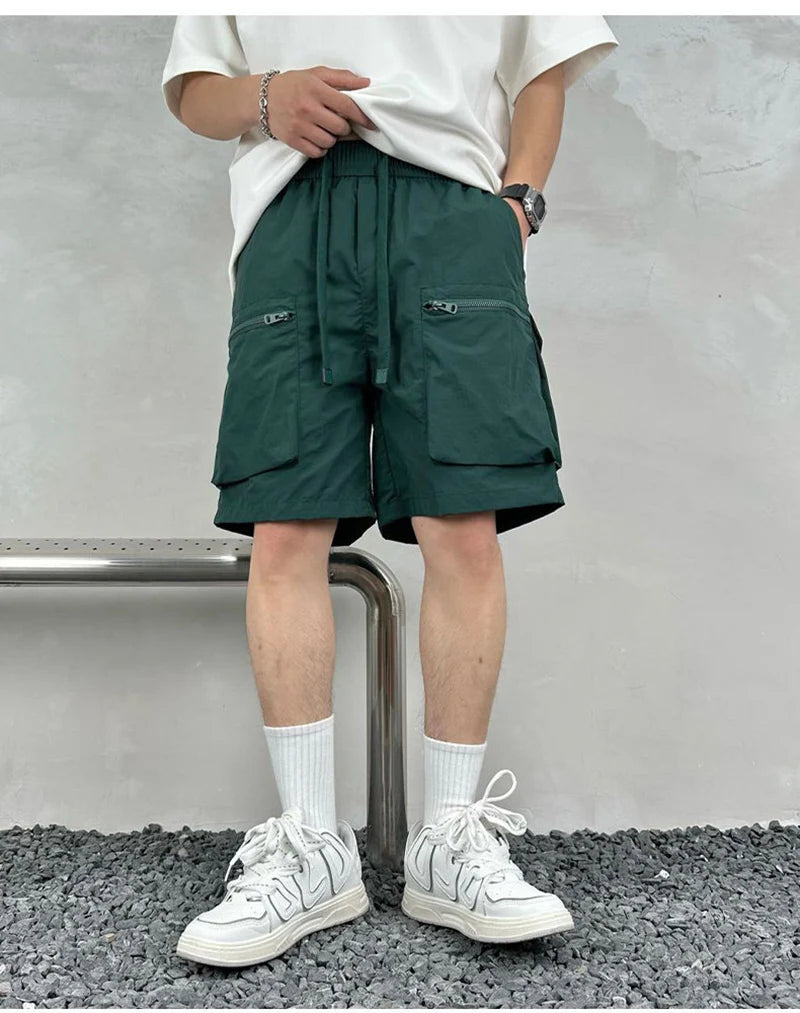 Men's Summer Casual Shorts Men Lightweight Cargo Shorts Multi-pocket Quick Dry Outdoor Hiking Overalls Male Short Pants