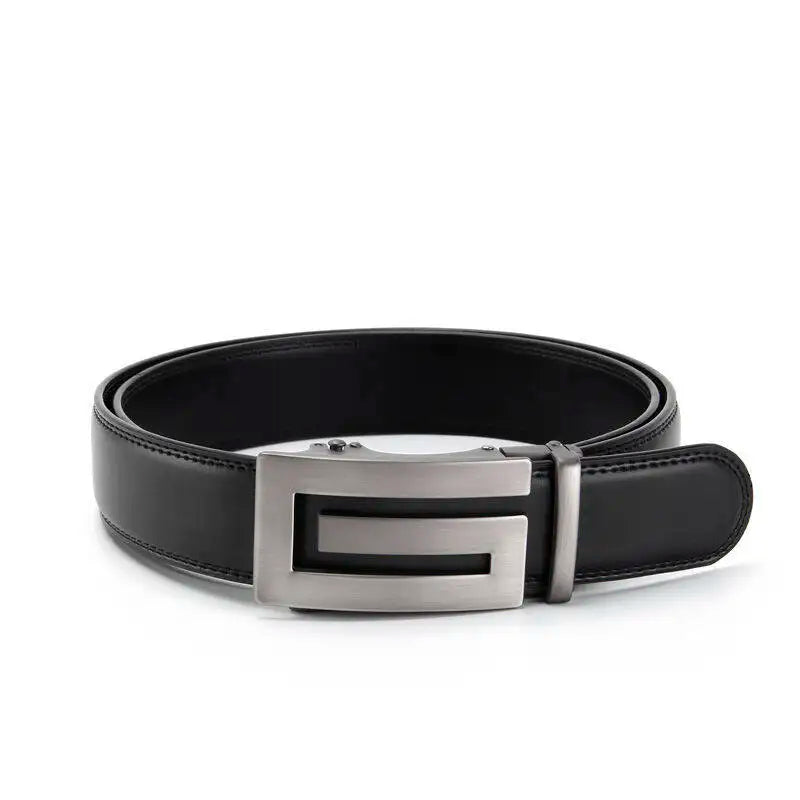 Belts Men Automatic Buckle Design Genuine Leather Belt For Men Luxury Leather Men's High Quality Male belt  110-130cm