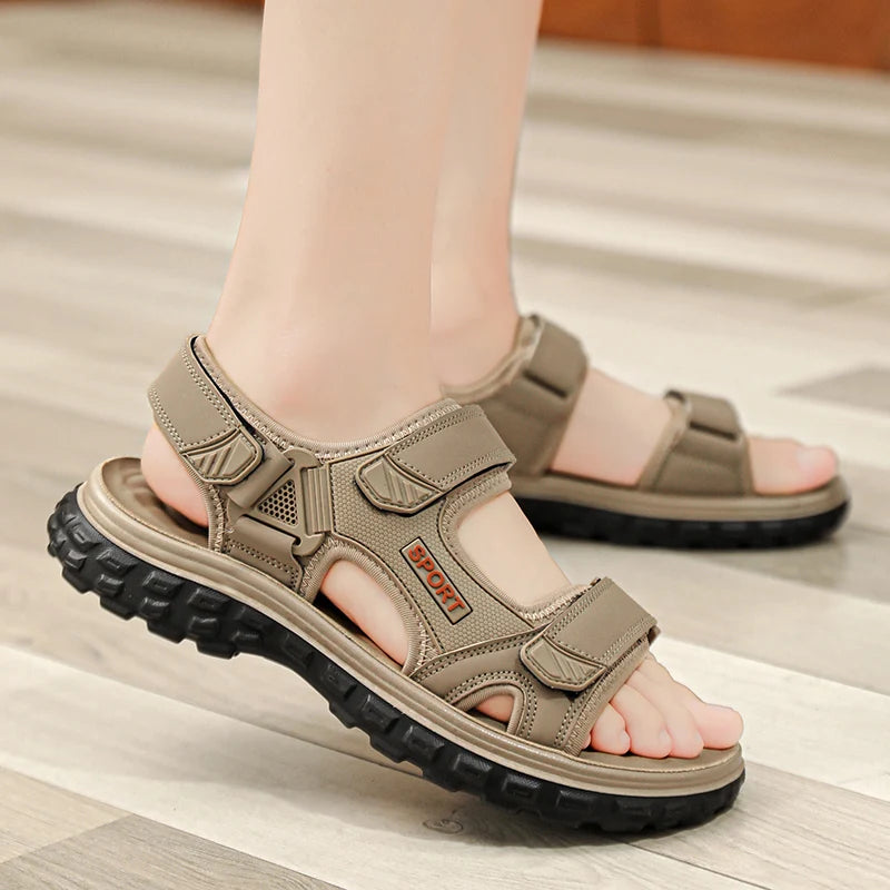 Sandals men summer fashion new style outdoor wear soft sole wear-resistant anti slip anti odor breathable dual-use beach sandals