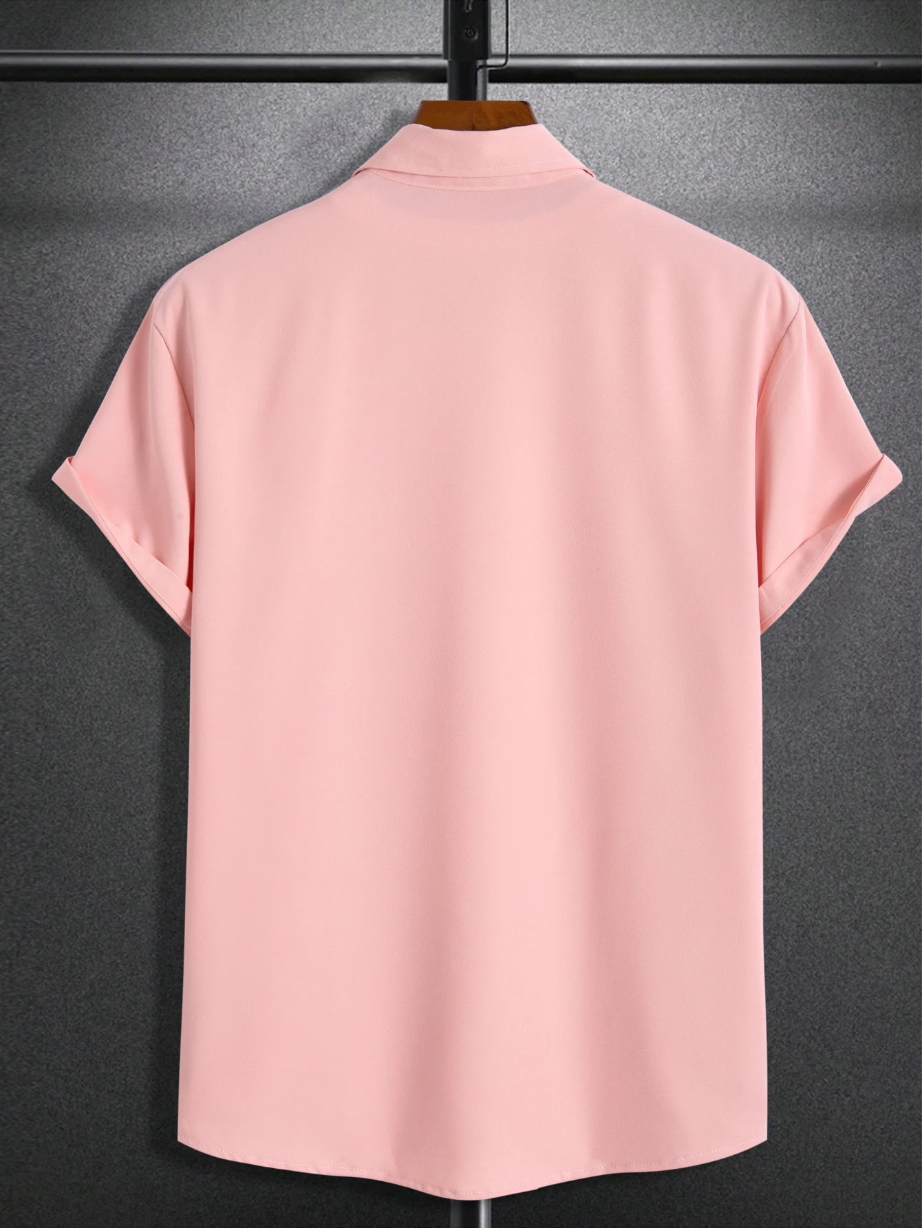 Men's short-sleeved shirt Muscle men's fitness shirt summer men's sports elastic breathable Slim show muscle short-sleeved shirt