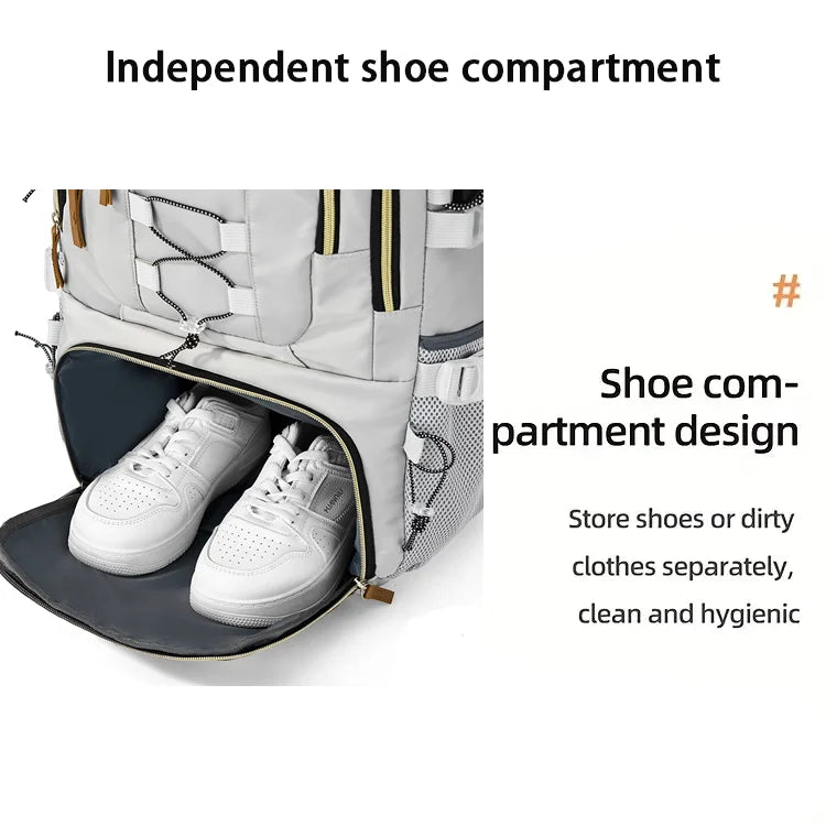 Large Capacity Outdoor Travel Backpack,Men's Hiking Backpack with Shoe Compartment,Spacious Travel Bag ,Sports Camping Backpack