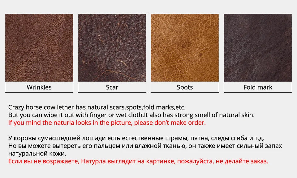 Real Leather Wallet for Men RFID Blocking Credit Card Holder Purse Male Short Bifold Zipper Coin Pocket with Anti-Theft Chain