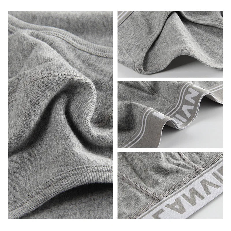 Men's Underwear Thread Cotton Mid Waist Triangle Pants Solid Color U Convex Large Bag Comfortable Skin friendly Men's Underwear