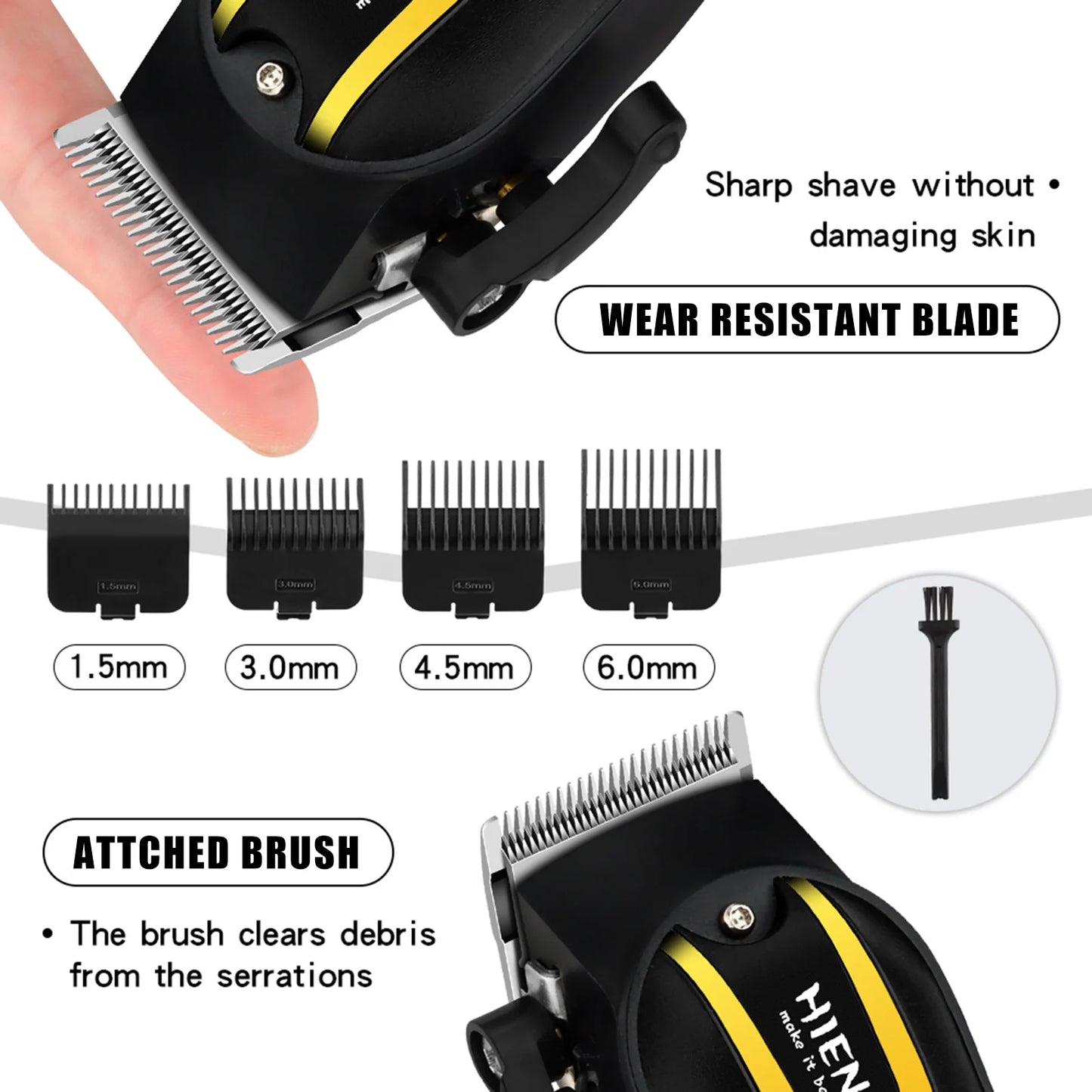 HIENA Hair Clippers for men Rechargeable Cordless Hair Trimmer Head Shavers haircut Professional barber hair cutting machine