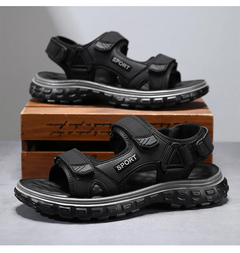 Sandals men summer fashion new style outdoor wear soft sole wear-resistant anti slip anti odor breathable dual-use beach sandals