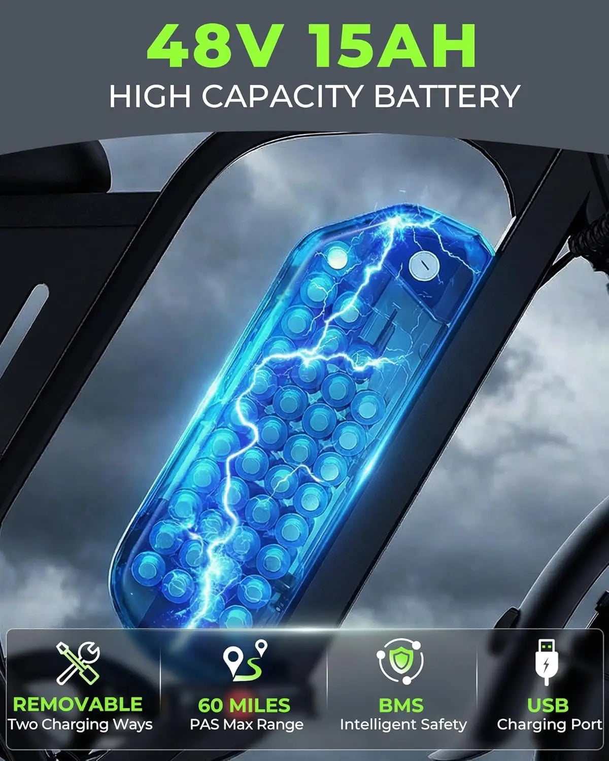 Electric Bike with NFC & Password Unlock, 4000/2000/1500W, 50/40/33MPH, 60V 30Ah, 48V 15/25Ah E-Bike, 100-60 Miles, Customized