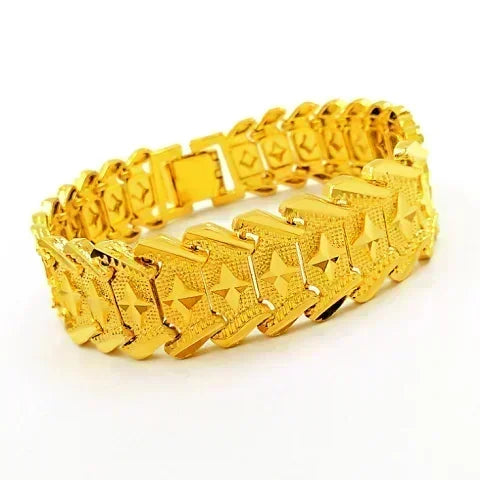 Gold bracelet 24k domineering watch chain real gold jewelry AU999 high-end atmospheric  pure  men and womenValentine's Day gifts