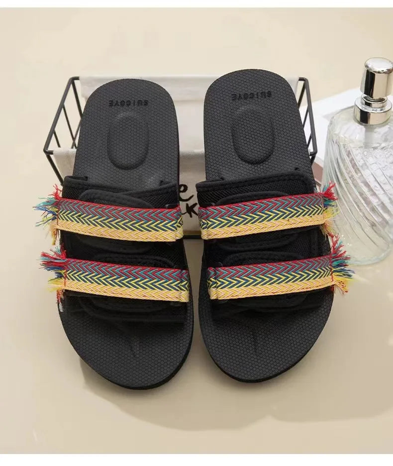 Men Casual Slippers Fashion Indoor Outdoor Beach Women White Sandals Increase Height Round Toe Non-Slip Unisex Zapatos Hombre