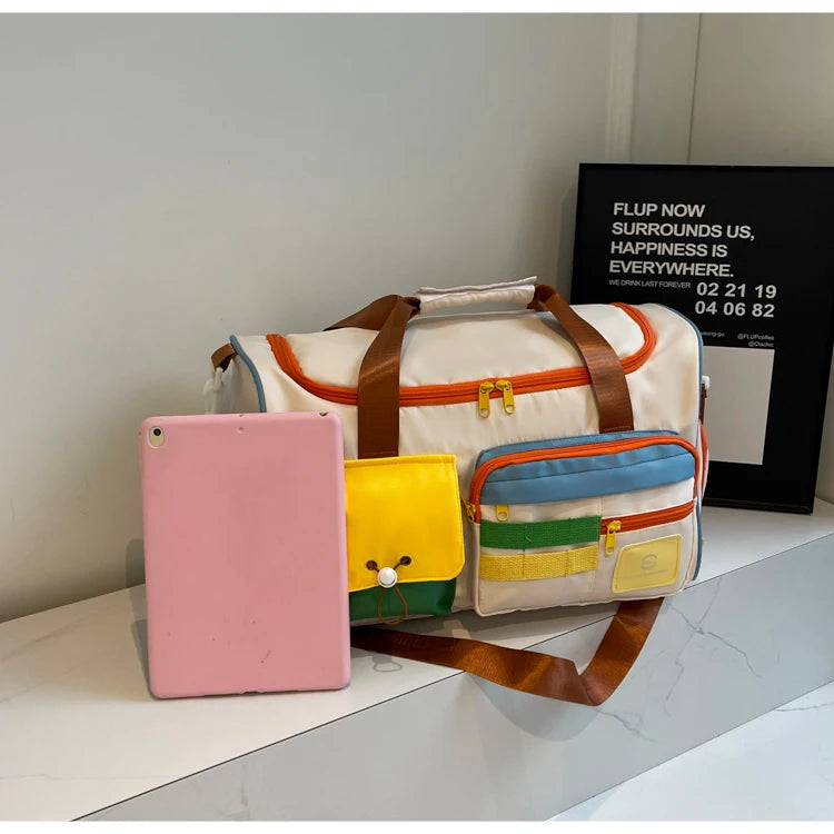 Travel Bag, Duffel Bag Cosmetics Bag, Professional Fitness Bag, Yoga Swimming Training Backpack, Satchel Shoulder Crossbody Tote Bag, Suitable for Men and Women