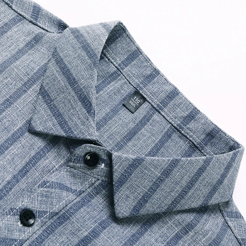 New Men's Business Casual Short Sleeved Printed Shirt with Wrinkle Resistance No Ironing Comfortable All Season Versatile Top