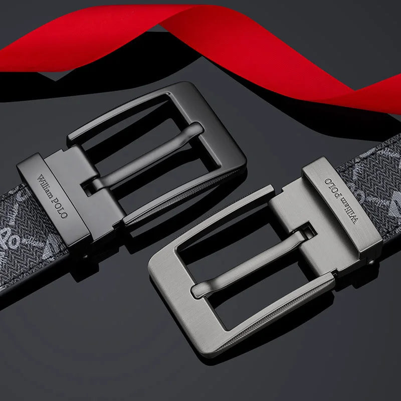 New men's pin - buckle belts, trendy business - casual and high - end belts for young men
