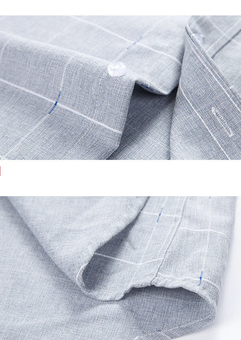 New Cotton High Quality Luxury Original Men's Long Sleeves Social Formal Elegant Shirts for Men Striped Casual Designer Clothes