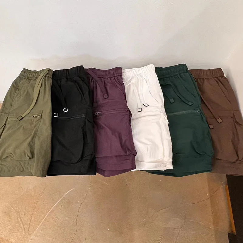 Men's Summer Casual Shorts Men Lightweight Cargo Shorts Multi-pocket Quick Dry Outdoor Hiking Overalls Male Short Pants